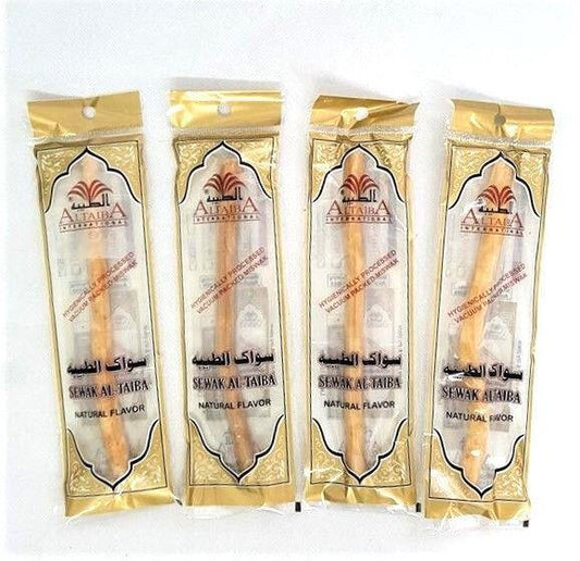 4 Pieces Miswak- Natural Toothbrush-Meswak, Peelu-Chewing Stick - SIWAK AT TAIBA